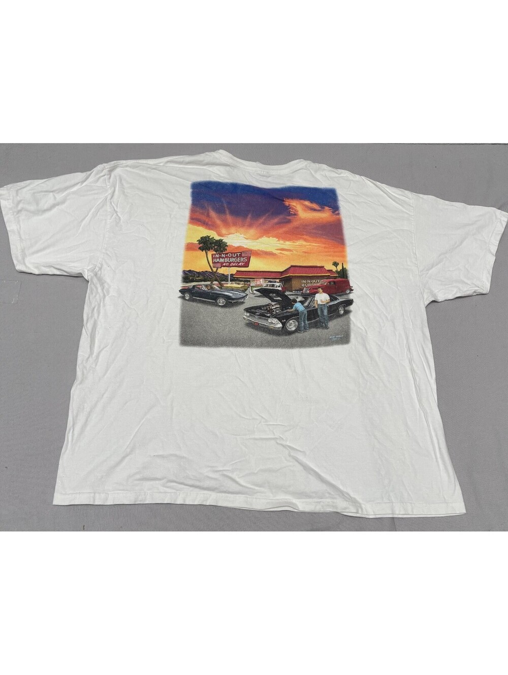 Vintage In-N-Out Burger California T-shirt Cars n Burgers XL